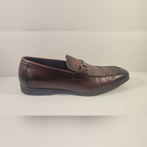 Nordstrom brand brown leather bit loafers featuring Ortholite insoles. Sz 12